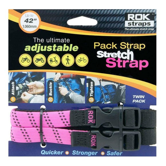 Cintas De Sujecion Rok Straps Medianas Seguras Facil De Usar Multiusos Rosas Franjas Negras ROK Straps ROK356