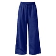 thumbnail image 5 of Xijirk Girls Wide Leg Pants Elastic Waist Lightweight Casual Jogger Double Layer Pleated Sportswear,6-7 Years, 5 of 5