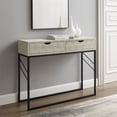 thumbnail image 3 of Modern Glam 2-Drawer Faux Shagreen Entry Table in Off White, 3 of 7