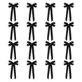 thumbnail image 7 of 16 Pcs Velvet Christmas Bows Ornaments, Black Long Tail Ribbon Bows for Christmas Tree, Wreath, Garland & Gift Wrap Decor, 7 of 7
