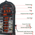 thumbnail image 2 of AL-FAJIA Automatic Worldwide Large Digital 8 Azan Sounds Wall and Desk Clock 4008-PRO, 2 of 8