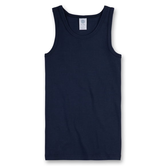 Sanetta Niño Camiseta - Camisa sin Brazos, Tank Top, Basic, Algodón orgánico, azul oscuro 188 (15-16 Years)