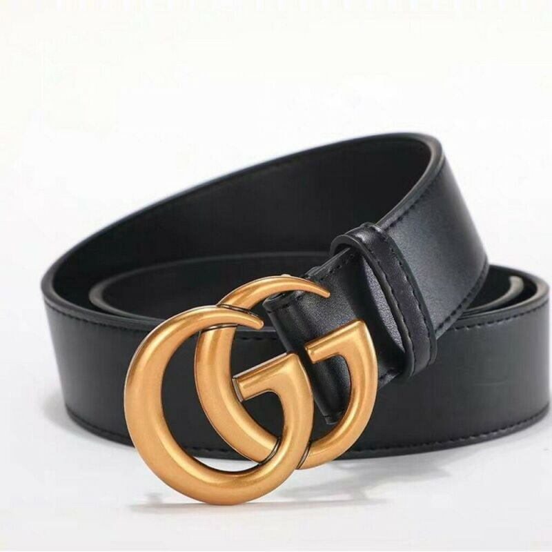 knude Arctic sikkerhed Gucci Women Black Leather Belt Gold Double G Buckle Wide 3cm Size 95cm -  110cm - Walmart.com