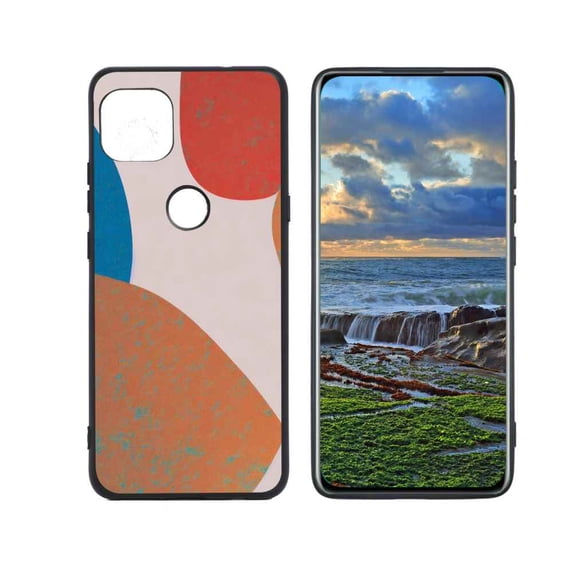 Compatible with Moto One 5G Ace Phone Case, Abstraction 16 Case Men Women, Flexible Silicone Shockproof Case for Moto One 5G Ace