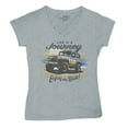 thumbnail image 5 of Life is a Journey Enjoy the Ride Women's V-Neck T-shirt 4x4 Offroad Rugged Vehicle Trailblazing Mudding Dirt Roads Tee, 5 of 7
