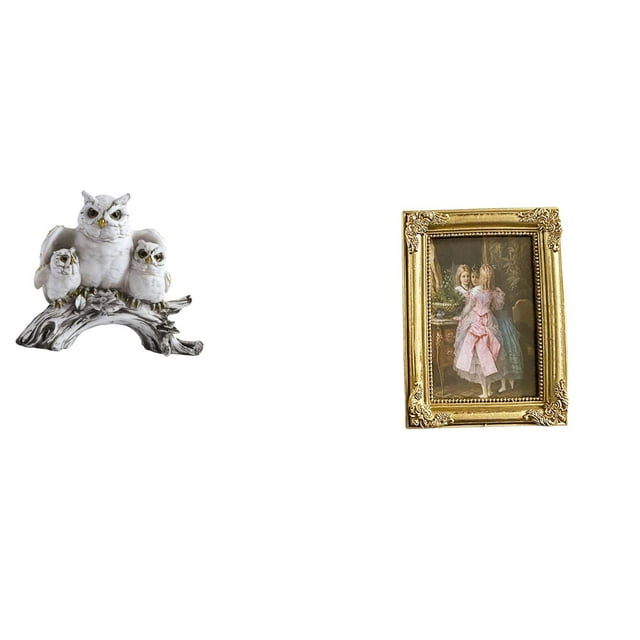Figura De Escultura De Búho Moderna Con Marco De Fotos De Cristal De Resina, Soporte Para Tarjetas, Para Sala De Estar, Oficina, Dormitorio, Decoración De Mesa
