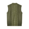 thumbnail image 6 of Men's Sweater Vest Dress Knit V Neck Button Sleeveless Casual Cardigan Sweaters Brown S, 6 of 7