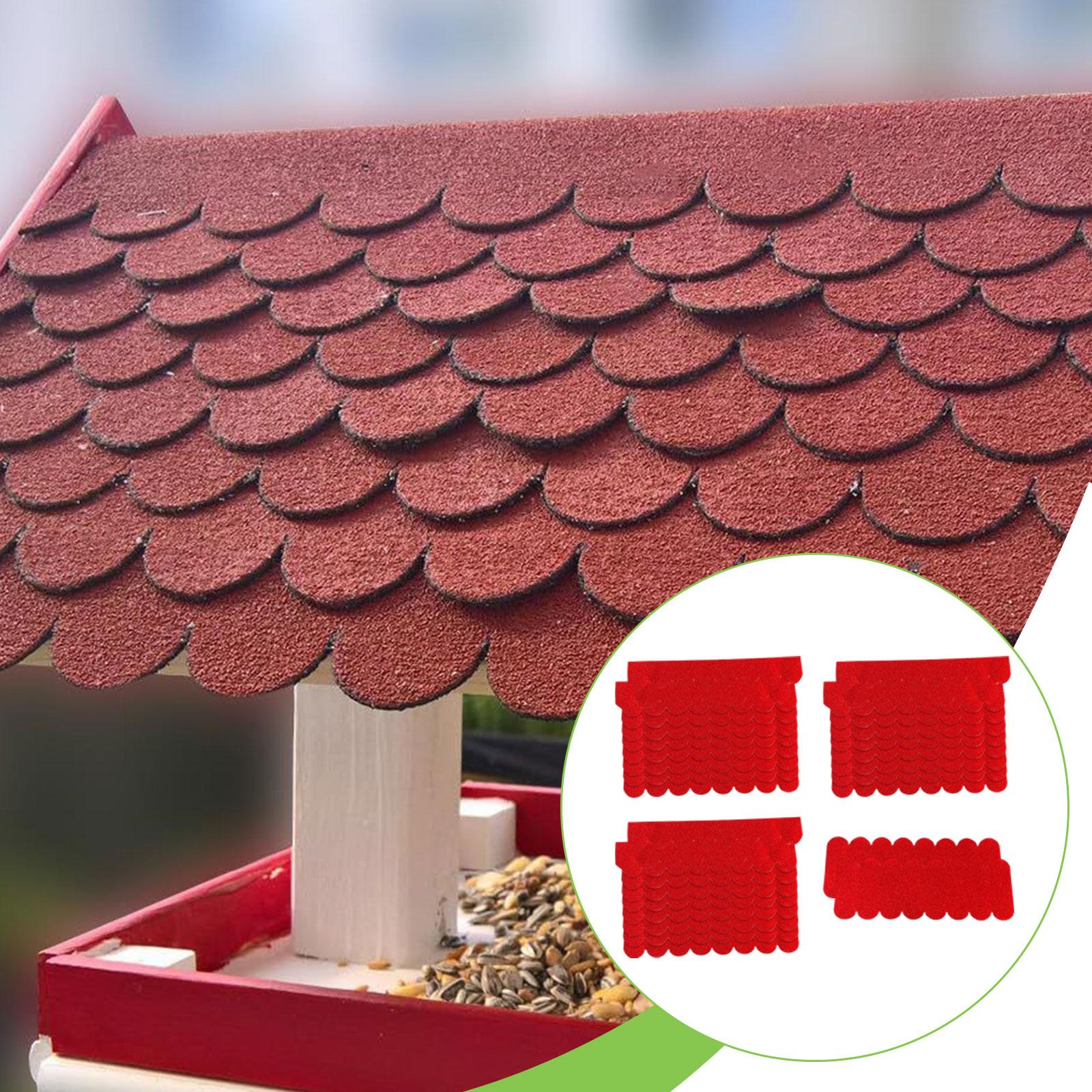 GUOOL Felt Sheet, Craft Felt, Sheets, Thick Felt, Material, Dollhouse, Miniature, Roofing for, Home Decoration, DIY, Sewing Red