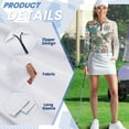 thumbnail image 6 of Yuyamidu Hummingbird Golf Shirts for Women Long Sleeve Zip Up V-Neck Golf Tennis Shirt Boho Flowers Workout Pullover Tops Athletic Outfits Size 2XL, 6 of 8