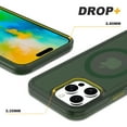 thumbnail image 4 of Magnetic Case for iPhone 15 Pro Max, Compatible with MagSafe Charging, Shockproof Anti-scratch Protective Case PC Matte Translucent Ultra Thin Phone Cover for iPhone 15 Pro Max, Armygreen, 4 of 5