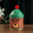 thumbnail image 1 of Tarro Redondo de Hierro Forjado para Guardar Sombreros Navideños, para Dulces y Chocolates, Regalo Navideño, Decoración con Patrón de Colores., 1 of 6