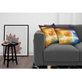 thumbnail image 3 of Ambesonne Abstract Throw Pillow Cover 2 Pack, Burning Basketball Art, 24", Blue Yellow, 3 of 7