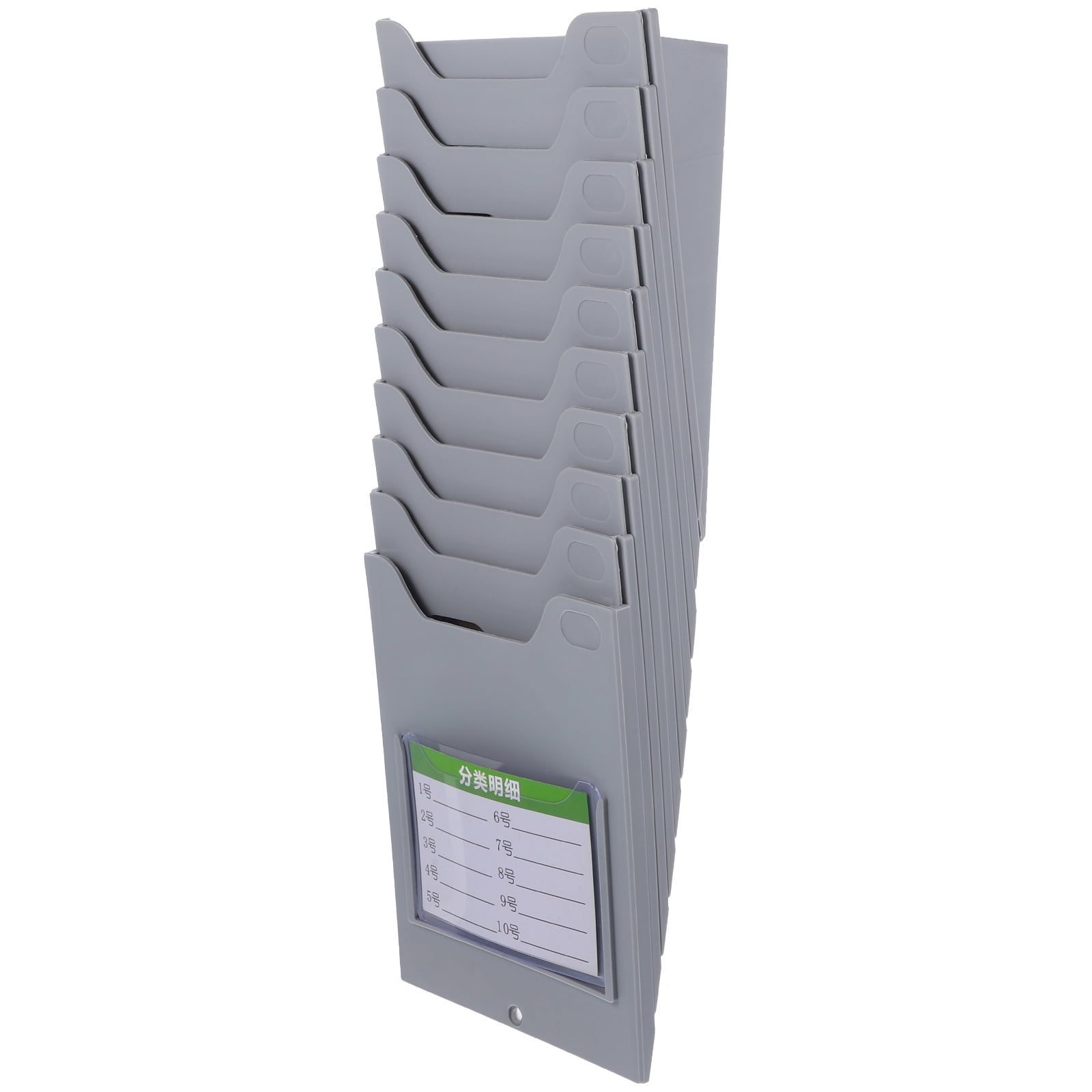 COMPUKAS Grey PP Card Storage Holder Wall Mounted Office Organizer for Business Cards 1 Piece