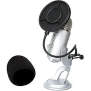 Blue Yeti Pop Filter Foam Windscreen - 5.5 Inch Diam 6 Layers Pop Filter for Mic Cover Yeti Pop Screen Compatible with Blue Yeti Microphone Professional Metal Pop Filter by SUNMON