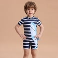thumbnail image 3 of GYRATEDREAM Boys Swimsuit One Piece Kid Swimsuit Boys Short Sleeve Rash Guard Swimsuit UPF 50+ Sun Protection Bathing Suits,Size 5-6 Years, 3 of 7