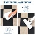 thumbnail image 5 of HIWEAVER Black/White 2' x 8' Easy Jute Runner for Kitchen Non Slip Stain Resistant Checkered Indoor Outdoor Throw Carpet Non Shedding Modern Geometric Mat for Hallway Outdoor Patio Rug, 5 of 6