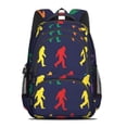 thumbnail image 2 of Bigfoot and Silhouette Black Pattern Backpack for School, Cute School Bag with Adjustable Shoulder Straps and Padded Back, 16.9"x12.6"x5.9", 2 of 5