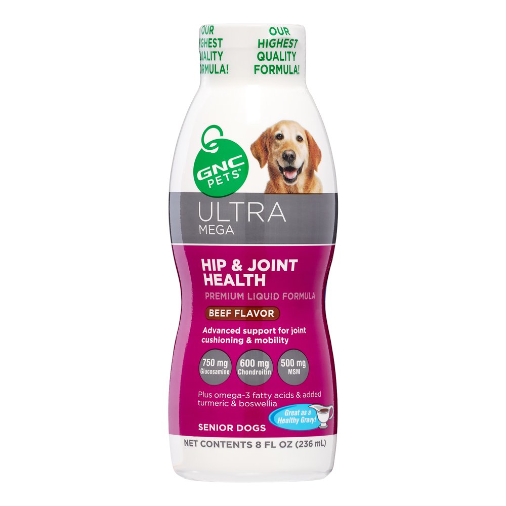 GNC Pets Ultra Mega Hip & Joint Health Supplement for Senior Dogs, 8 oz
