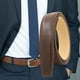 thumbnail image 1 of Cinturón de cuero PU para hombres BLESIY sin hebilla sin agujero café Cinturones casuales para hombre, 1 of 8