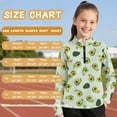 thumbnail image 6 of Psesaysky Cartoon Avocado Print Girls Long Sleeve Fleece Sweathirts Trendy Half Zipper Pullovers Athletic Thermal Coat for Golf Running 12-13 Years, 6 of 6