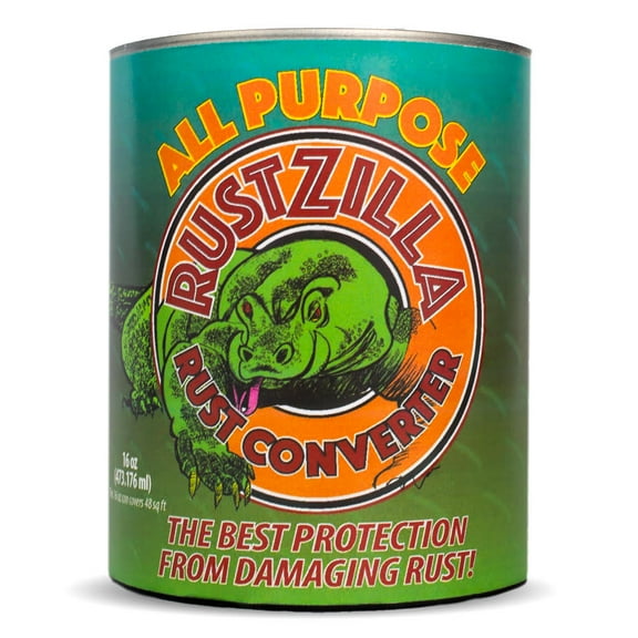 Rustzilla Rust Converter and Rust Remover All Purpose Professional Strength For All Metals Including Stainless Steel and Cast Iron, 8 OZ