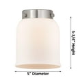 thumbnail image 4 of Innovations Lighting  Caden Bell - 1 Light 5" Flush Mount Satin Gold/Plated Smoke, 4 of 5