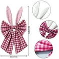 thumbnail image 2 of 1PC Large Easter Plaid Bow with Bunny Ears, 7.8 X 15.7 Inches Bow for Wreaths Gifts Tree Topper Gift Baskets Ornament Decorations, Spring Party Favor for Easter Day, 2 of 9