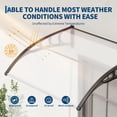 thumbnail image 2 of 40’’x40’’ window awning canopy Exterior, UV Rain Snow Sunlight Protection door awning with Plastic Steel Bracket, 2 of 7