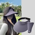 thumbnail image 2 of Sun Visors For Women Large Brim Women's Summer Wide Brim Sun Hat with Adjustable Chin Strap for Outdoor Beach Travel Gardening and Fishing Activities, 2 of 3