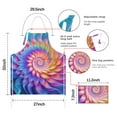 thumbnail image 7 of Colorful Tie Dye Spiral - Floral Pattern Apron-Garden Aprons for Women with Pockets-Cotton Linen Waterproof Kitchen Cooking Gardening Aprons Adjustable for Kitchen,Cooking,BBQ and Salon 33x27 Inch, 7 of 7