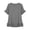 Gray, variant on Womens Summer Short Sleeve Tops Trendy Cotton-Blend Boat Neck Ruffle T-Shirt, Casual Loose Solid Color Top