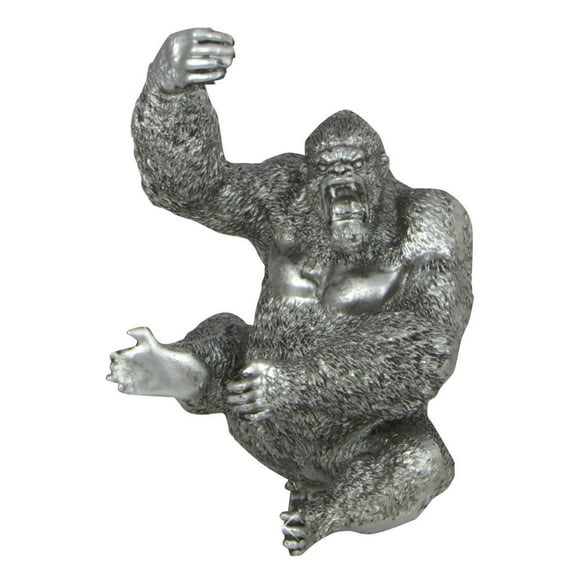 Silver King Kong Statue Free Standing 5in