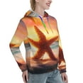 thumbnail image 6 of Easygdp Starfish Sunset Sea Beach Womens Casual Hoodies Sweatshirts Long Sleeve Pullover Fall Pullover Tops Outfits Winter Clothes-Small, 6 of 7
