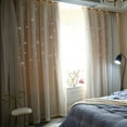 thumbnail image 2 of Star Curtains Stars Blackout Curtains for Kids Girls Bedroom Living Room Colorful Double Layer Star Cut Out Stripe Window Curtains, 1 Panel (100*200cm), 2 of 6