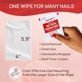 thumbnail image 4 of wqlpp-Nail Polish Remover Pads - 100% Non-Acetone - 50 Pack Bulk Set - Individually Wrapped - Quick Nail Polish Remover Wipes - Fingernail Travel Kit to Clear Nail Polish for Home & Professional Remo, 4 of 4