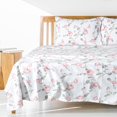 thumbnail image 2 of EnvioHome 100% Cotton Flannel Sheets King Size Bed Sheets Set with Deep Pockets, Brushed Flannel with Elastic Fitted Sheet Set, Soft & Cozy Sheets - 4 Piece Bedding and Pillowcase set, Blush Floral, 2 of 5