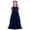 Navy_Blue, variant on Aislor Kids Girls Pleated Chiffon Sleeveless Wedding Flower Girls Long Dress Junior Bridesmaid Party Dress Light Blue 8