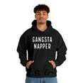 thumbnail image 4 of Gangsta Napper Funny Lazy Adult Unisex Pullover Sweatshirt Hoodie with Sayings Gift Men Woman. Black, 4 of 6