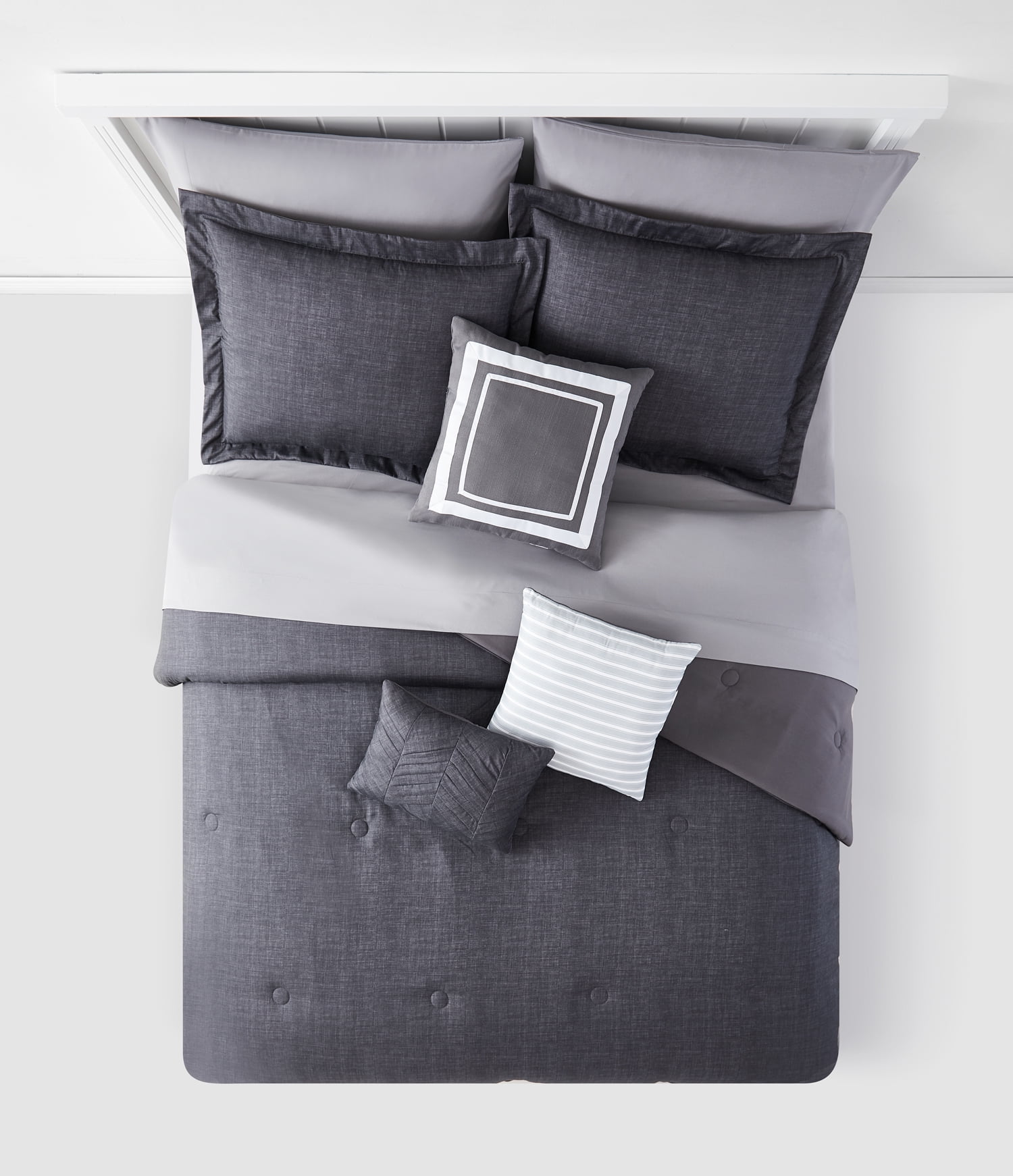 Pillows Full Mainstays 10-Piece Bed In A Bag Bedding Set W/BONUS Sheet Set 