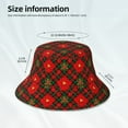 thumbnail image 3 of Kdxio Reflective Bucket Hat - Christmas Plaid Flower Print Bucket Hat for Men,Women, 3 of 6