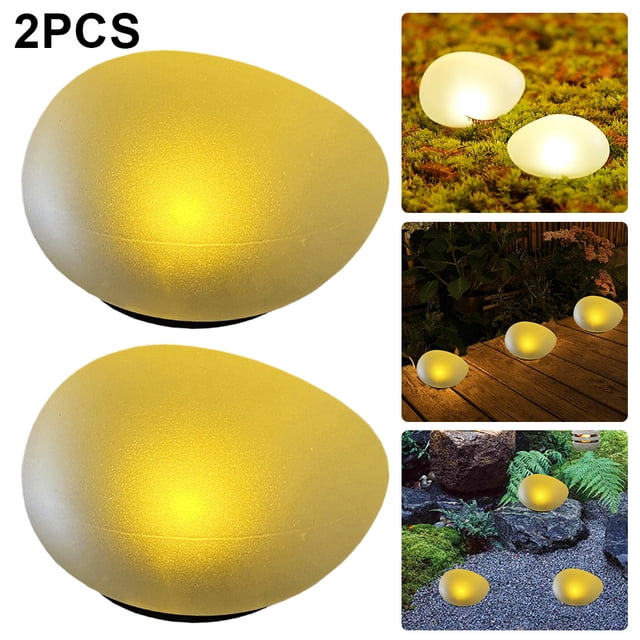 Césped Y Jardín Al IP55 Con Piedra Adoquín Brillante Que Dura Hasta 8H (luz Cálida) 2 Uds.