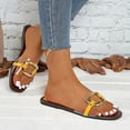 thumbnail image 7 of Roncen Women's Clear Flat Sandals Dressy Cute Sparkly Summer Vacation Slide Shoes, 7 of 7