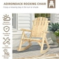 thumbnail image 4 of Outdoor Wooden Rocking Chair, Patio Log Rustic Adirondack Porch Rocker, All Weather Solid Wood Rocker Chair with High Back & Slatted Seat for Indoor, Backyard, Garden (Set of 2, Natural), 4 of 8