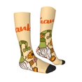 thumbnail image 3 of Picia Women Crew Soft Moisture-wicking Socks Gnomes Happy Thanksgiving Pattern Design Cotton Socks, One Size fit All, 3 of 9
