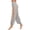 Gray, variant on Womens Long Side Slit Loose Harem Yoga Pants Casual Solid Hollow Elastic Waist Workout Sports Wide Leg Pants Trousers Elegant Flare Leg Long Pants