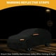 thumbnail image 3 of Funda para auto impermeable para todo clima, protección exterior completa contra el sol y la lluvia, con tiras reflectantes, negra para Lexus RZ, 3 of 5