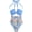 Blue, variant on Women's Sexy Swimsuit One Piece Bikini Bodysuit High Waisted Lingerie Back Tie Bathing Suit