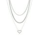 thumbnail image 1 of Collares en Capas JeenMata para mujer Chapado en Oro blanco paquete de 3, 1 of 6