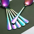 thumbnail image 7 of ReaNea Rainbow Dinner Spoons 6 Pieces Stainless Steel Table  Soup Dessert Spoons Sliverware Set, 7 of 7