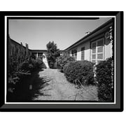 Historic Framed Print, Oakland Naval Supply Center, Administration Building-Dental Annex-Dispensary, Between E & F Streets, East of Third Street, Oakland, Alameda County, CA - 4, 17-7/8" x 21-7/8"